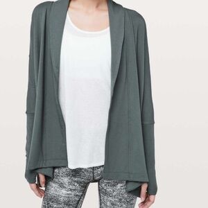 Lululemon Back in Action Wrap Cardigan Sea  Steel Size Small Activewear Yoga